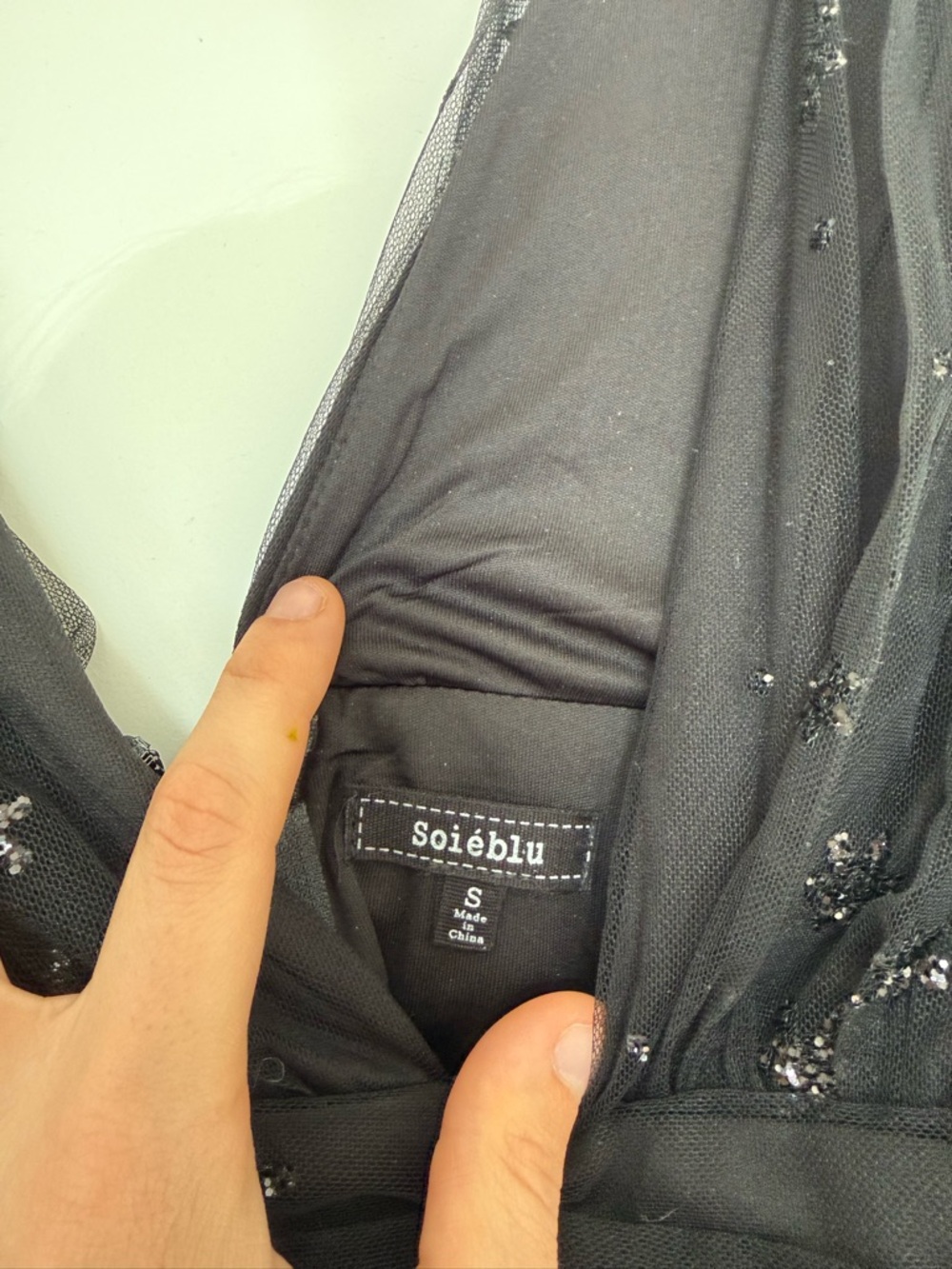 Soieblu Black Star-Embellished V-Neck Midi Dress - Picture 3 of 3